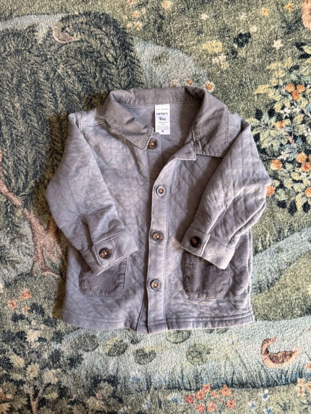 Carter's Quilted Button-Front Baby Shirt Jacket 9 Months